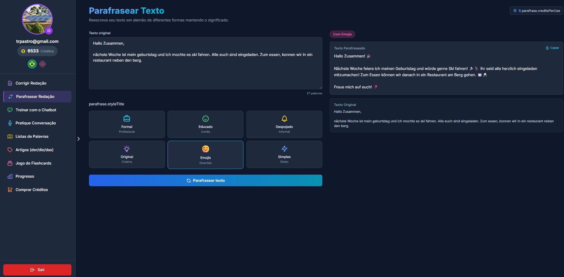 Parafraseador Inteligente