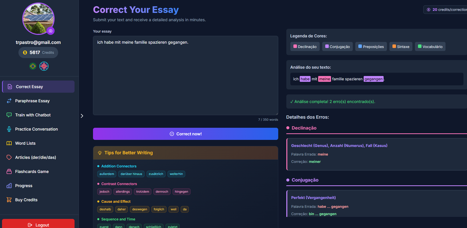 Correcao de Redacao - CorrectMe