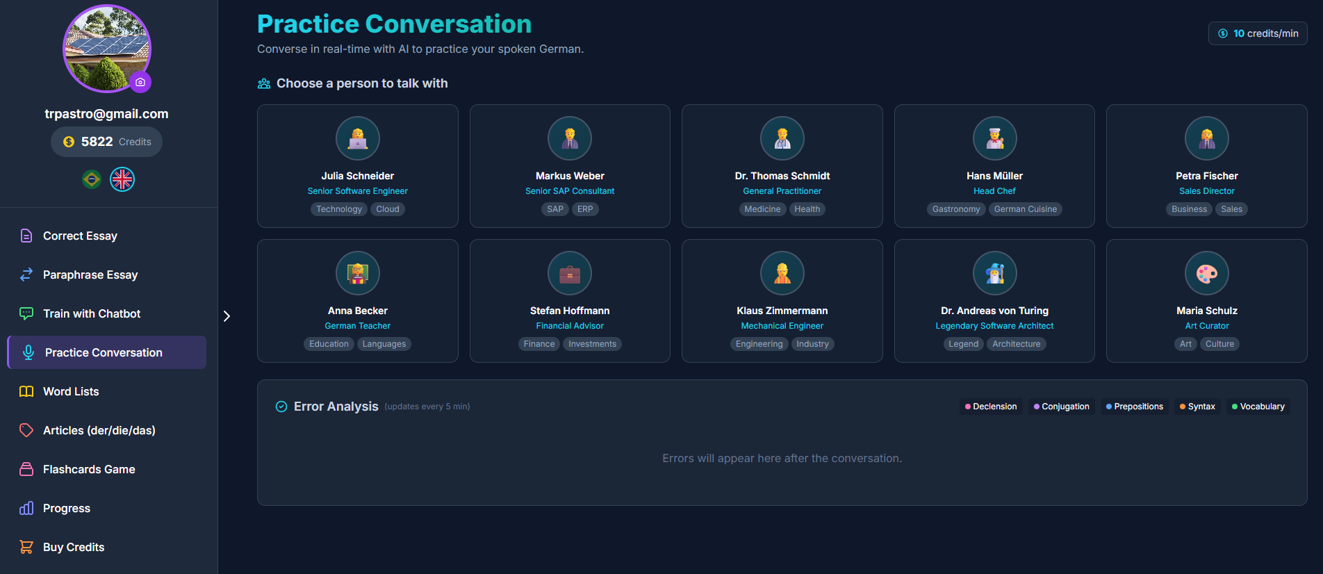 Prática de Conversação